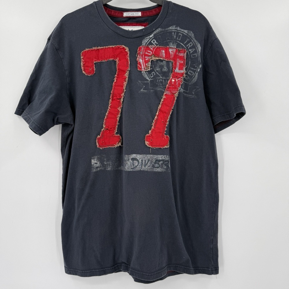 American Eagle Men's Y2K T-Shirt XLT Preppy Skater Grunge 2000s Embroidered